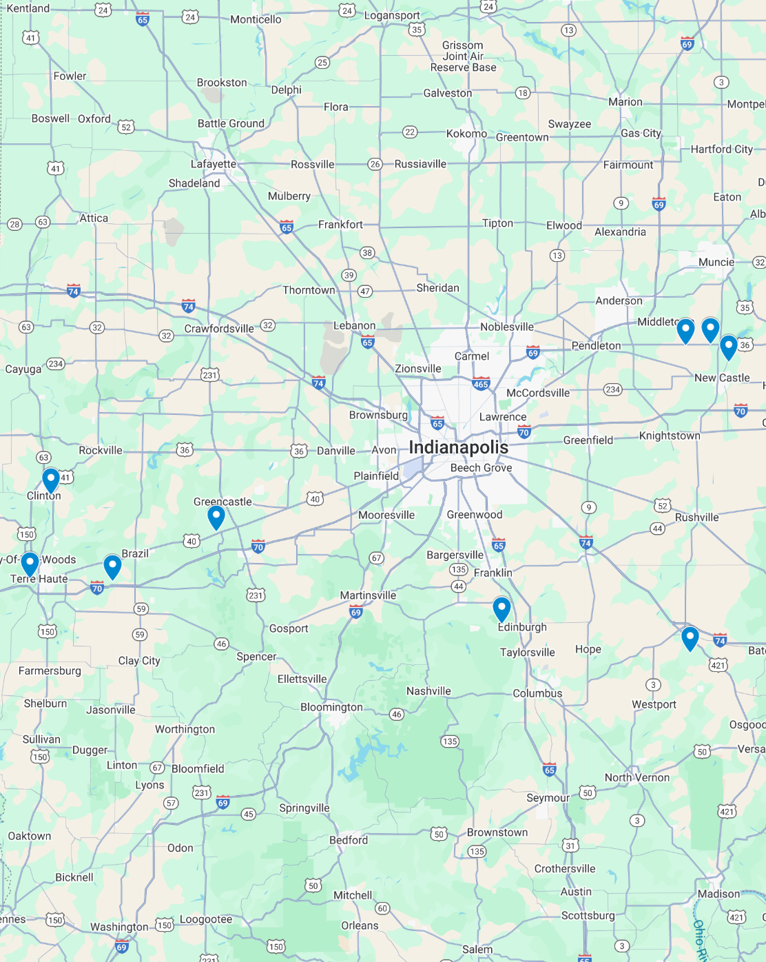 Indianapolis, IN FWA Map